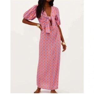 Beach Riot Vibrant Pink and Orange Maxi Dress revolve